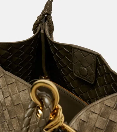 Bottega Veneta Parachute Intrecciato Large Suede Tote Bag