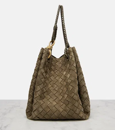 Bottega Veneta Parachute Intrecciato Large Suede Tote Bag