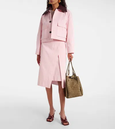 Bottega Veneta Parachute Intrecciato Large Suede Tote Bag
