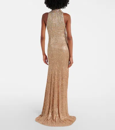 Jenny Packham Benue Embellished Silk Gown
