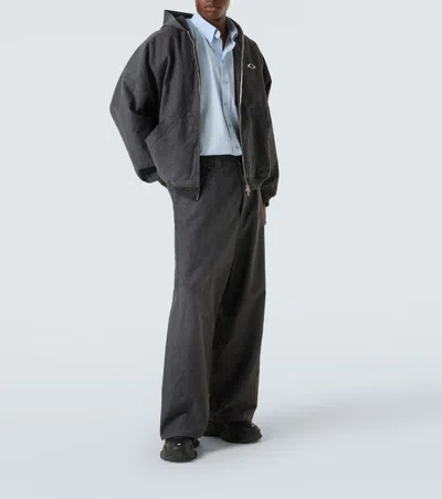Balenciaga Trompe Loeil Denim Trousers In Blue