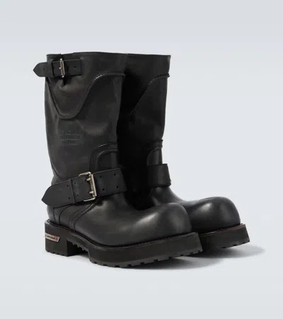 Balenciaga Venom Leather Biker Boots