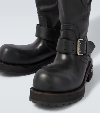 Balenciaga Venom Leather Biker Boots