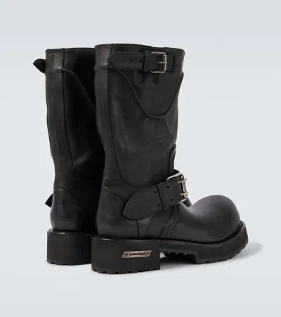 Balenciaga Venom Leather Biker Boots