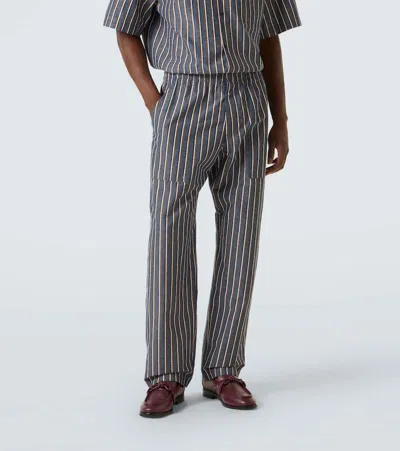 Bottega Veneta Striped Bowling Shirt In Blue