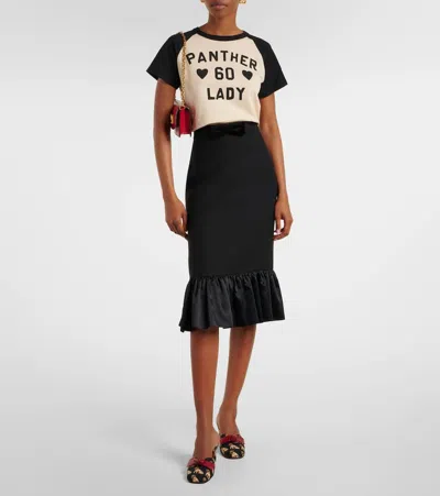 Valentino Knotty 60 Printed Leather Mules In Black
