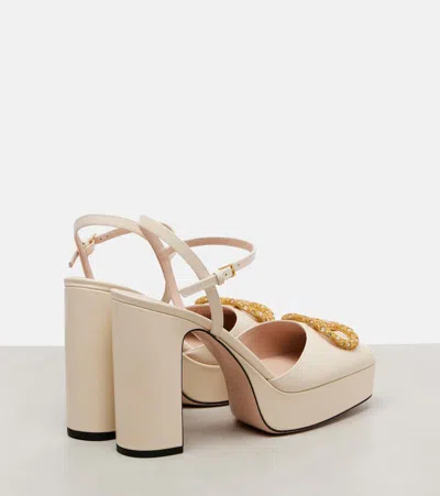 Valentino Vlogo Signature 115 Platform Pumps In Neutral