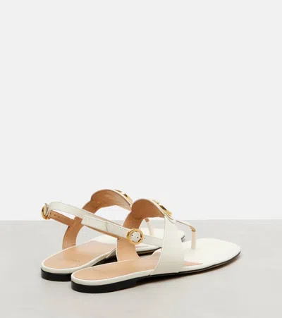 Valentino Vlogo Signature Thong Sandals Flat Sole In White