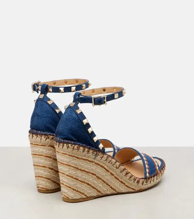 Valentino Rockstud Double 105 Espadrille Wedges