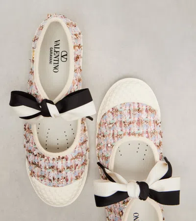 Valentino Bay By Bay Checked Tweed Sneakers