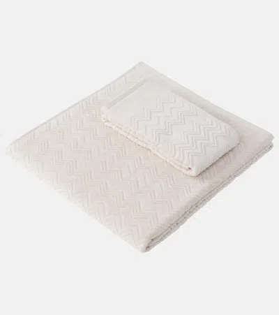 Missoni Chalk Set Of 2 Cotton Terry Towels