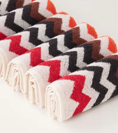 Missoni Zigzag Set Of 6 Cotton Face Towels