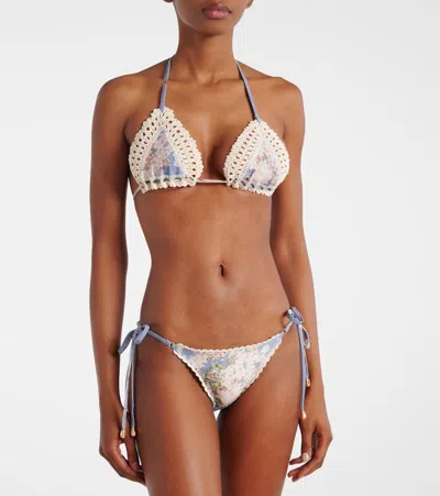 Zimmermann Cascadian Crochet Floral Bikini
