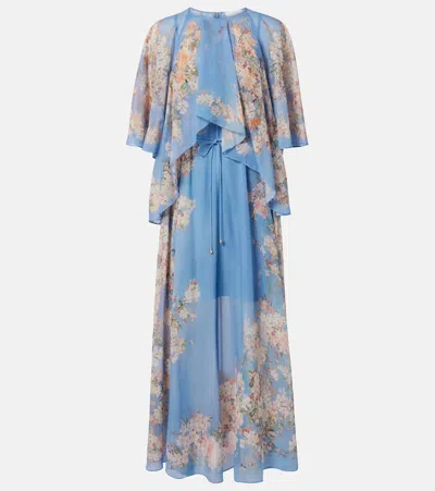 Zimmermann Cascadian Tiered Ruffled Floral-print Recycled-georgette Maxi Dress
