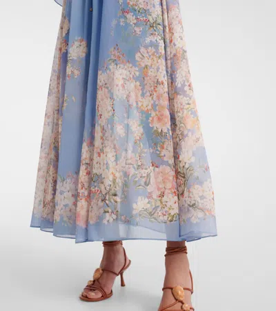 Zimmermann Cascadian Tiered Ruffled Floral-print Recycled-georgette Maxi Dress
