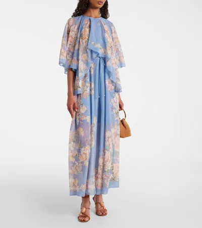 Zimmermann Cascadian Tiered Ruffled Floral-print Recycled-georgette Maxi Dress
