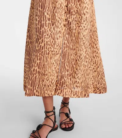 Zimmermann Cascadian Plunge Midi Dress Clothing