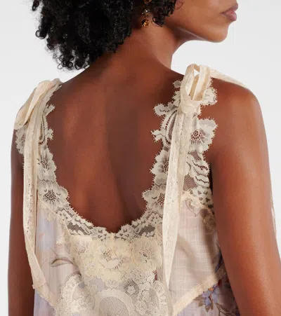 Zimmermann Cascadian Floral Lace Cotton Minidress