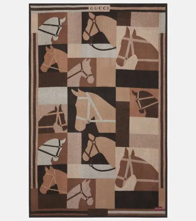 Gucci Jacquard Wool And Cashmere Blanket