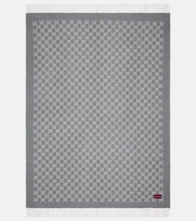 Gucci Gg Wool And Cashmere Blanket