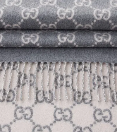 Gucci Gg Wool And Cashmere Blanket