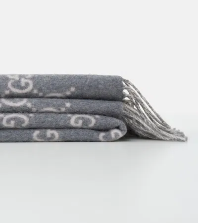 Gucci Gg Wool And Cashmere Blanket