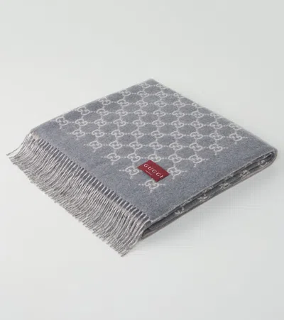 Gucci Gg Wool And Cashmere Blanket