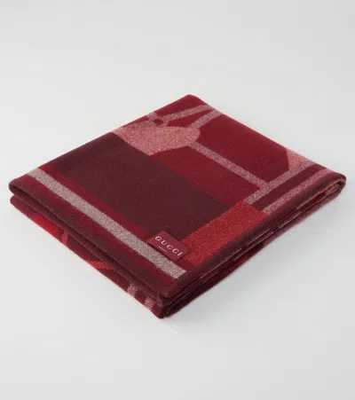 Gucci Jacquard Wool And Cashmere Blanket