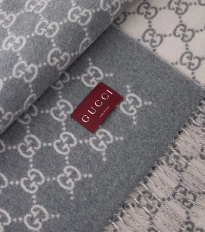 Gucci Gg Wool And Cashmere Blanket