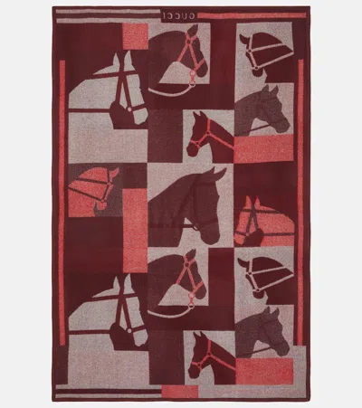 Gucci Jacquard Wool And Cashmere Blanket