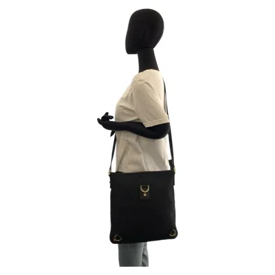 Pre-owned Gucci Black Gg Canvas Leather Messenger Bag Shoulder Bag ()