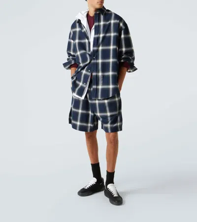 Acne Studios Checked Pattern Button-down Shirt In Blue