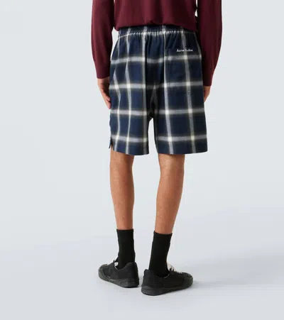 Acne Studios Checked Pattern Button-down Shirt In Blue