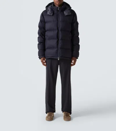 Moncler Men Montgenevre Virgin Wool Down Jacket In Black