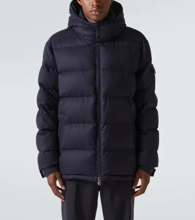 Moncler Men Montgenevre Virgin Wool Down Jacket In Black