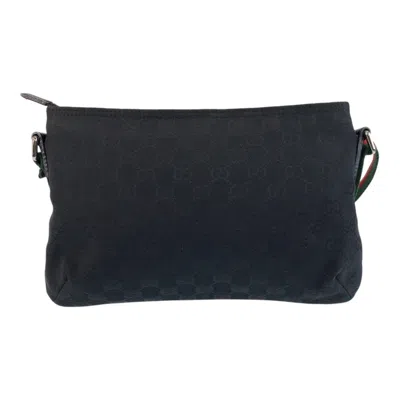Pre-owned Gucci Black Gg Canvas Pochette Shoulder Bag ()