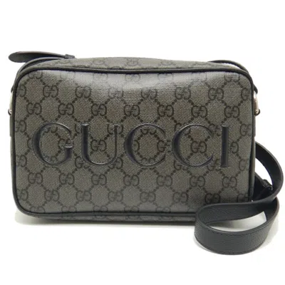 Pre-owned Gucci Black Gg Supreme Canvas Shoulder Bag ()