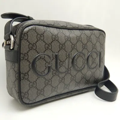 Pre-owned Gucci Black Gg Supreme Canvas Shoulder Bag ()