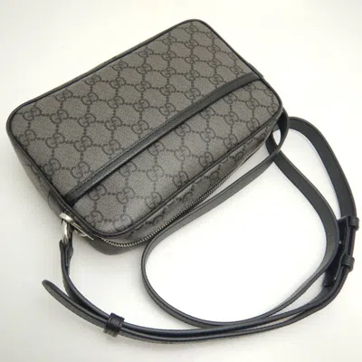 Pre-owned Gucci Black Gg Supreme Canvas Shoulder Bag ()