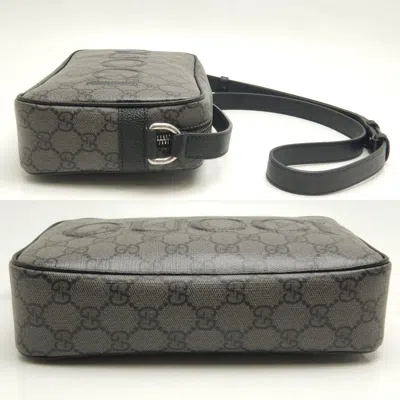 Pre-owned Gucci Black Gg Supreme Canvas Shoulder Bag ()