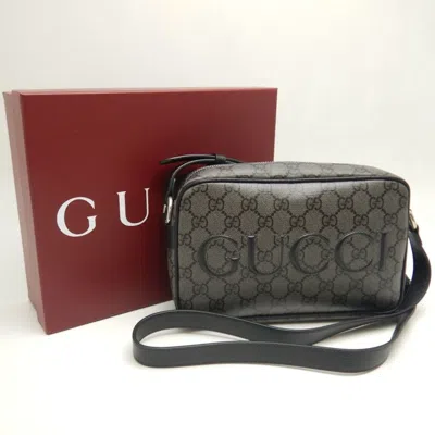 Pre-owned Gucci Black Gg Supreme Canvas Shoulder Bag ()