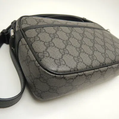 Pre-owned Gucci Black Gg Supreme Canvas Shoulder Bag ()