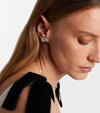 Kamyen 18kt White Gold Earrings With Enamel And Diamonds