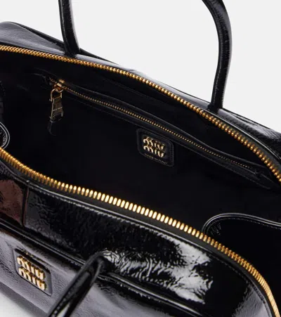 Miu Miu Beau Patent Leather Tote Bag