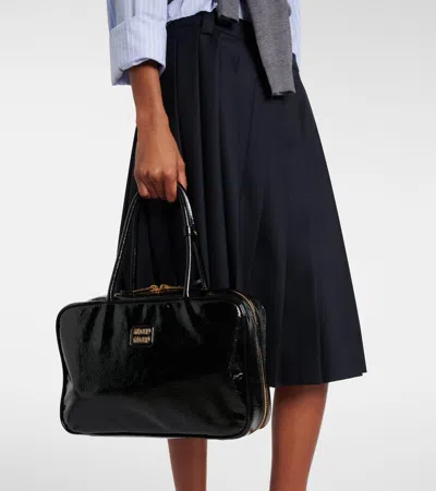 Miu Miu Beau Patent Leather Tote Bag