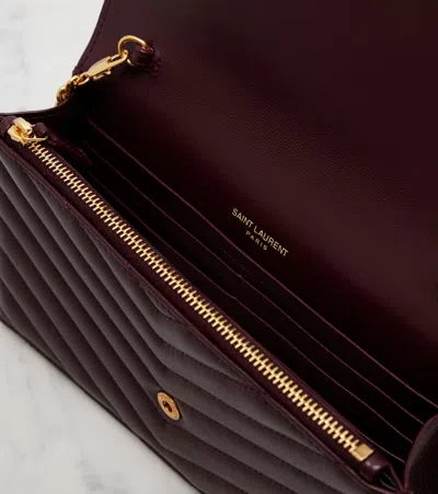 Saint Laurent Cassandre Envelope Leather Wallet On Chain