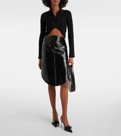 Courrèges Skirt Cotton Blend Asymmetric Hem