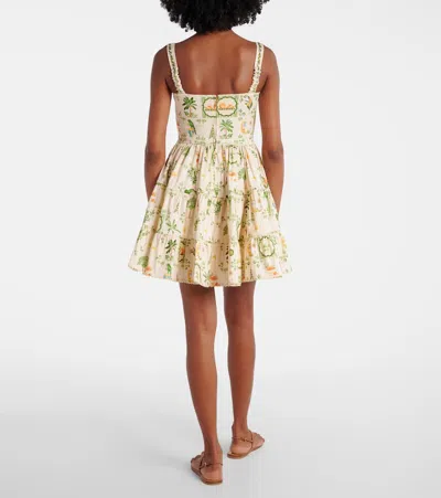 Agua By Agua Bendita Lima Floral Cotton-blend Minidress