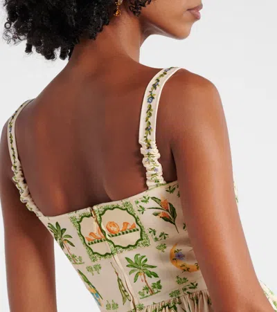 Agua By Agua Bendita Lima Floral Cotton-blend Minidress