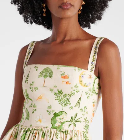 Agua By Agua Bendita Lima Floral Cotton-blend Minidress